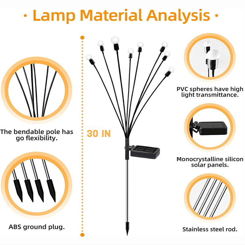 CARINA - Väderbeständig LED-trädgårdslampa med Solpanel