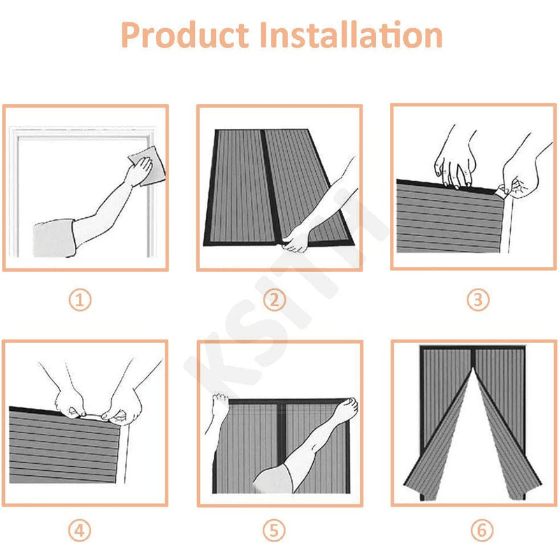 STELLAN - Dörrgardin med Magnetiskt nät för Insektsskydd