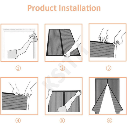 STELLAN - Dörrgardin med Magnetiskt nät för Insektsskydd