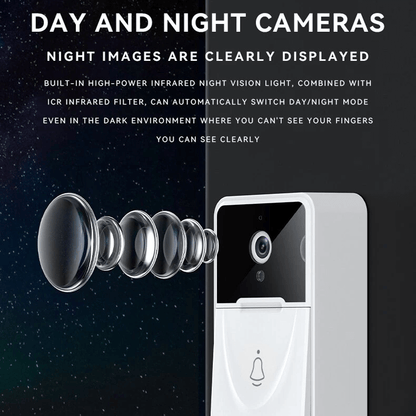 HANS - Smart Trådlös Dörrklocka med HD-videokamera