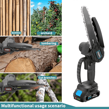 ALBIN - Sladdlös Minikedjesåg med 2000 mAh Batteri för Effektiv Träkapning