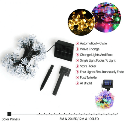 JOHANNA - Eleganta Blommor med Slinga Solar Trädgård LED-Lampa