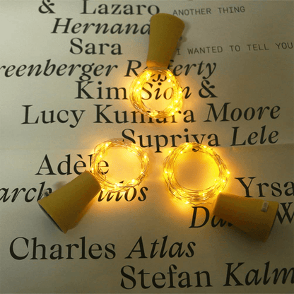 ALEXANDER - Dekorativ Solcellsljussträng för Glasflaskor