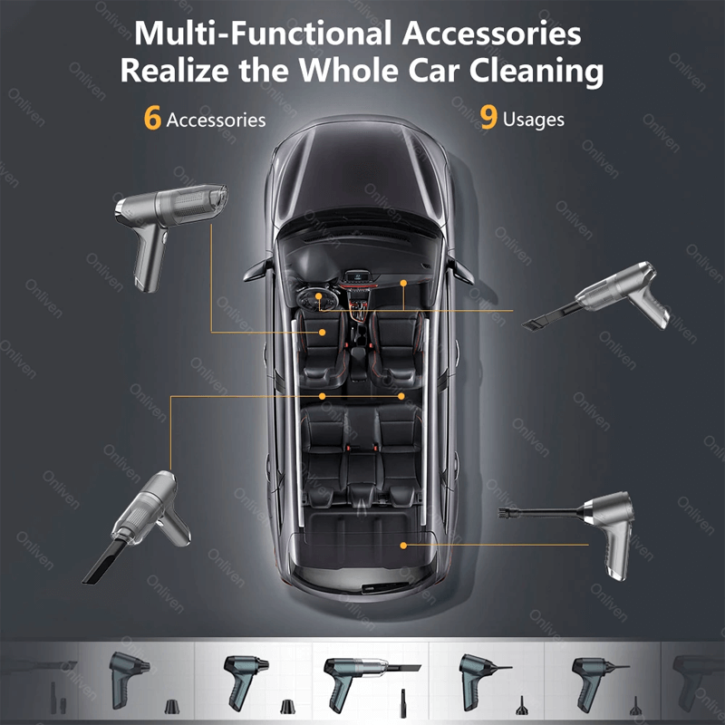 ÅSA - Handhållen Sladdlös Dammsugare för Daglig Rengöring 12000PA