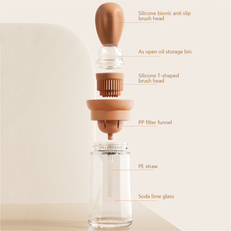 GUSTAV - Droppfri Oljebehållare med Stekborste