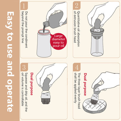 GUSTAV - Droppfri Oljebehållare med Stekborste