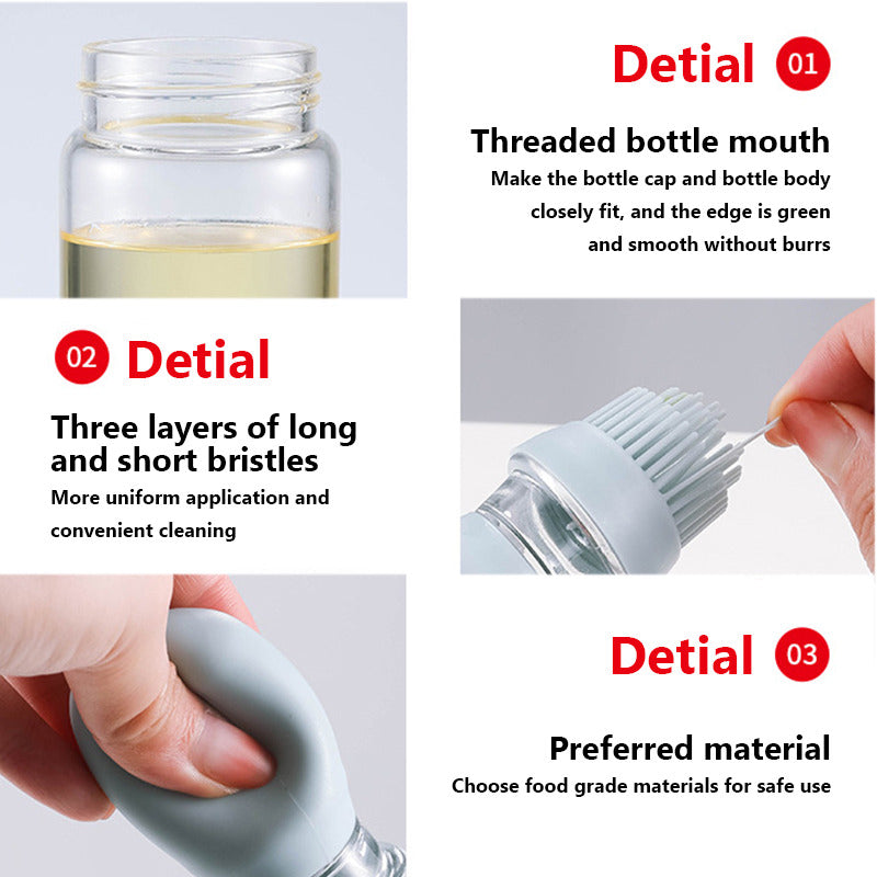 GUSTAV - Droppfri Oljebehållare med Stekborste