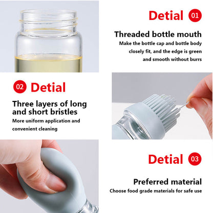 GUSTAV - Droppfri Oljebehållare med Stekborste