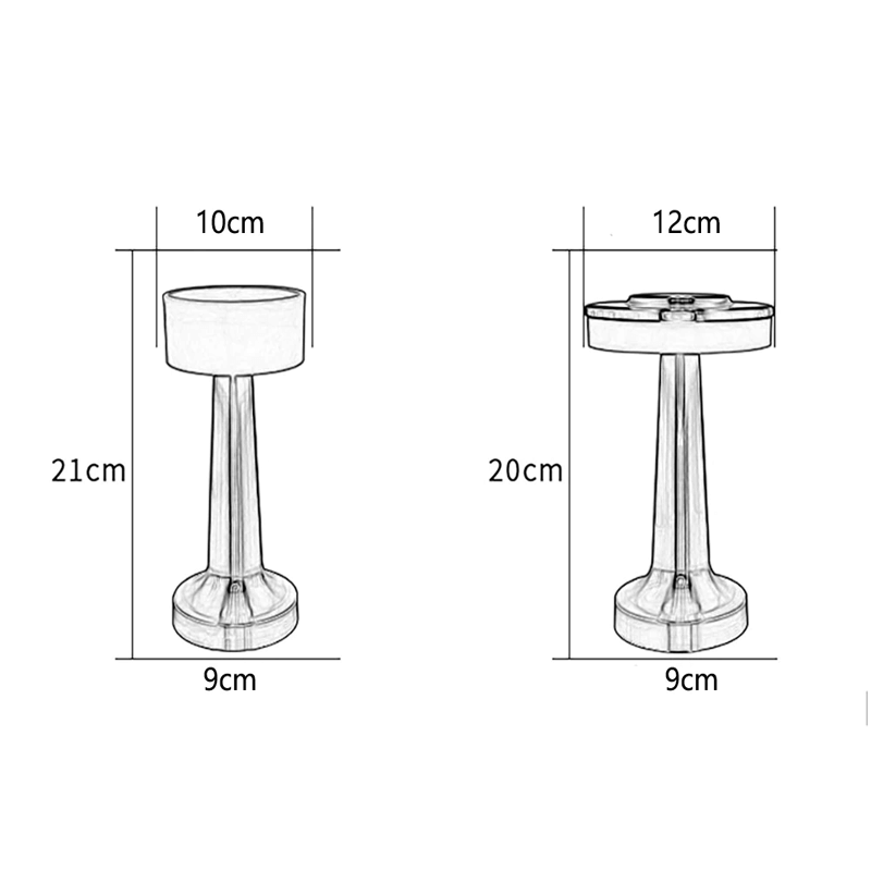 PONTUS - Bärbar Uppladdningsbar Retrobordslampa för Mysiga Utrymmen