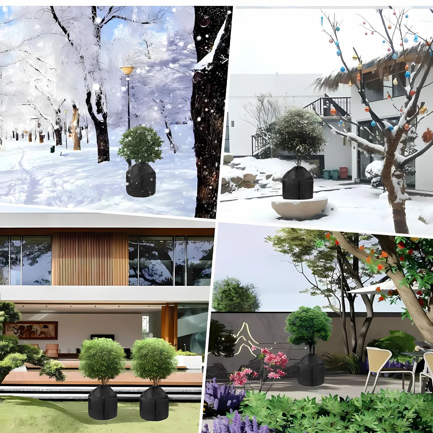 ALVIN – Isolerande Växtskydd med Dragkedja & Justerbar Snodd för Trädgård och Fruktträd