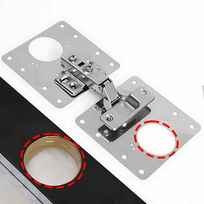 ARON – Rostfri Gångjärnsreparationsplatta med Skruvar för Skåp, Lådor & Möbler