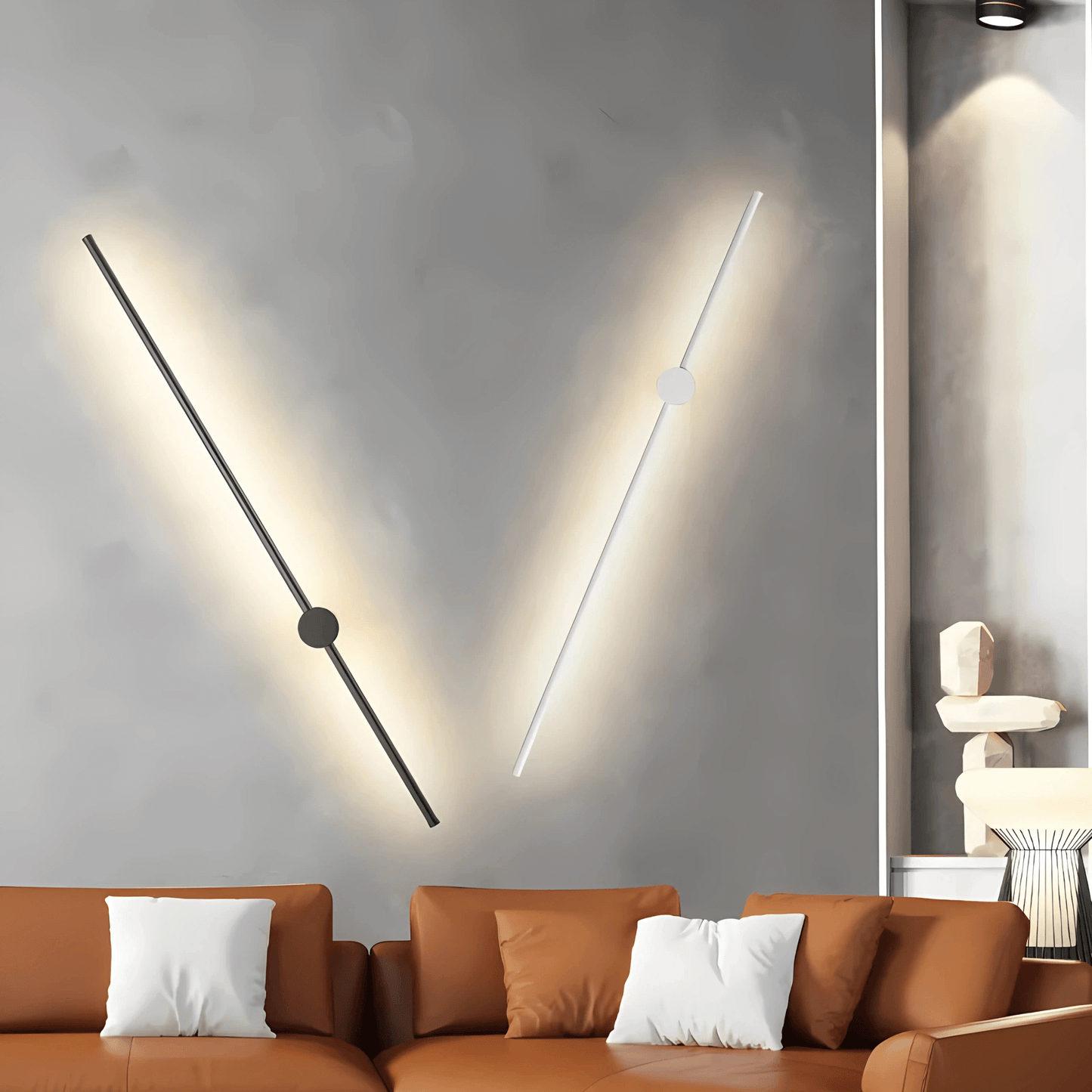 JONAS – Svart & Guld LED Vägglampa med 360° Rotation, Modern Inomhusbelysning för Vardagsrum och Sovrum