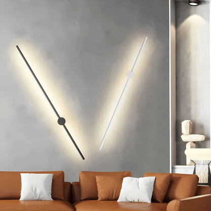 JONAS – Svart & Guld LED Vägglampa med 360° Rotation, Modern Inomhusbelysning för Vardagsrum och Sovrum