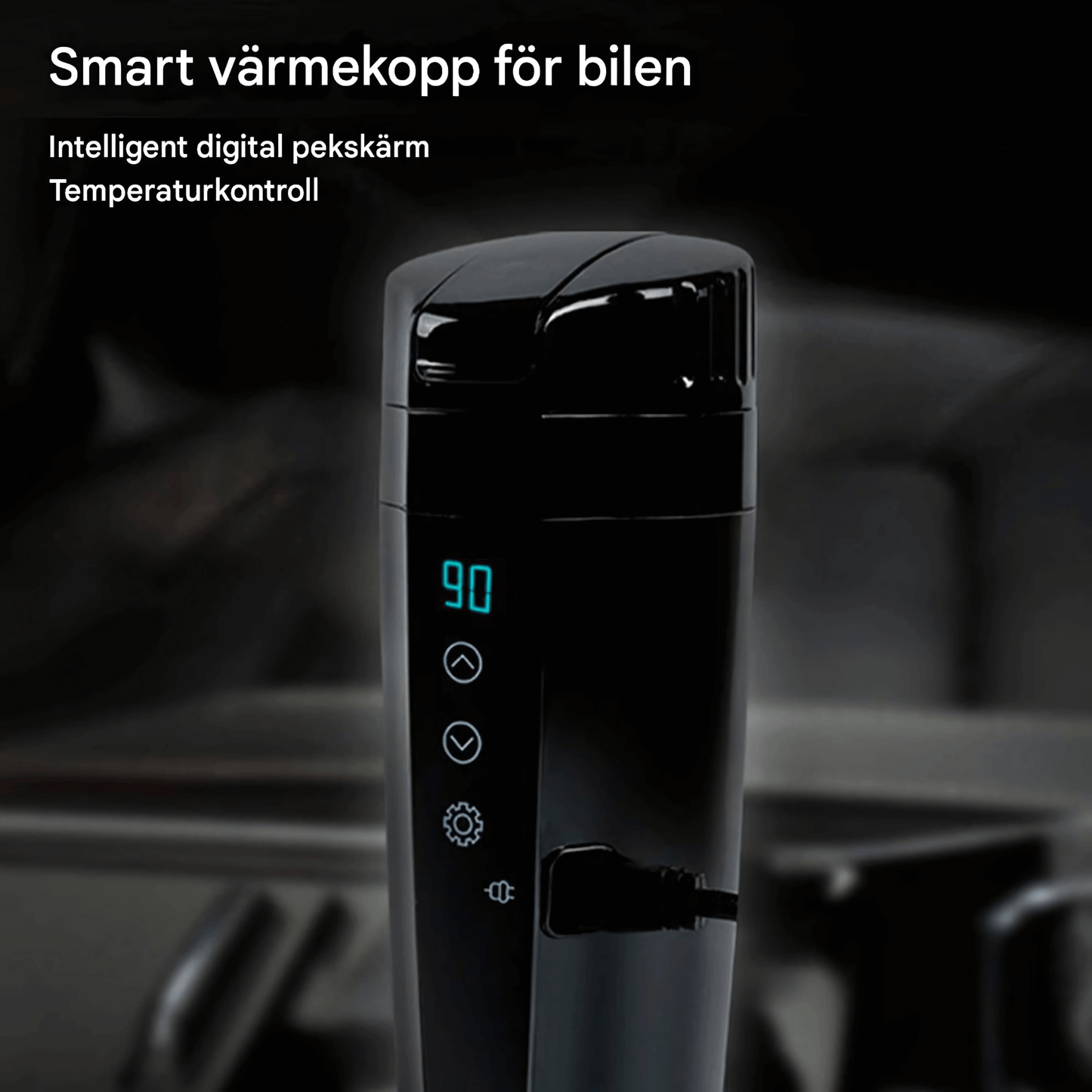 ALMA – Smart Bilmugg med Touchkontroll, LCD-display & Portabel Värmehållning
