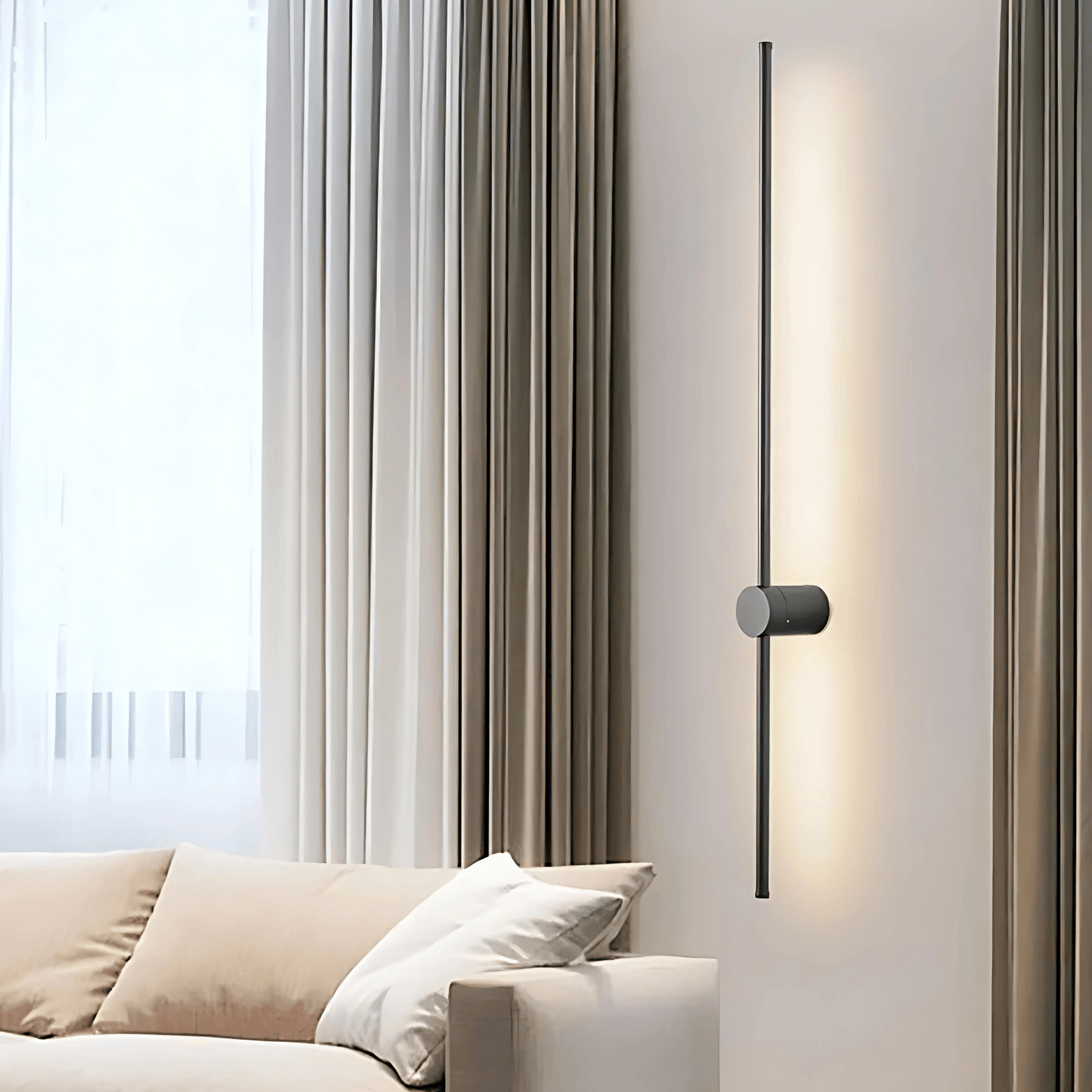 JONAS – Svart & Guld LED Vägglampa med 360° Rotation, Modern Inomhusbelysning för Vardagsrum och Sovrum