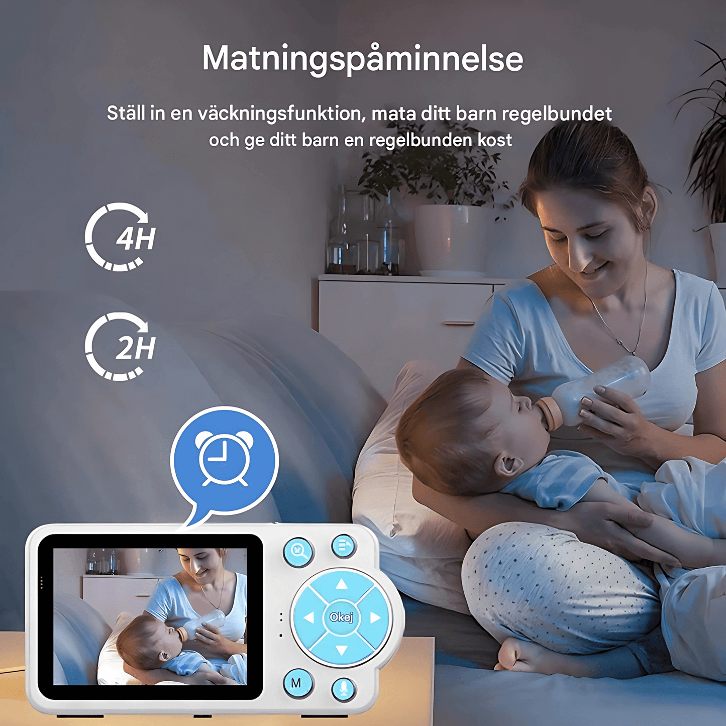 LullaView – Smart Babyvakt med Nattseende, Temperaturövervakning & Trådlös Anslutning