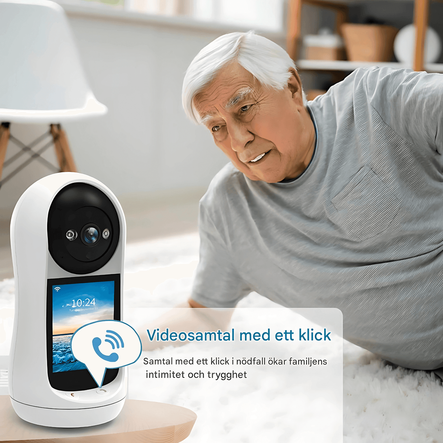 GuardEase – Trådlös Babyvakt & Säkerhetskamera med 3MP, 360° Vy & Gråtidentifiering