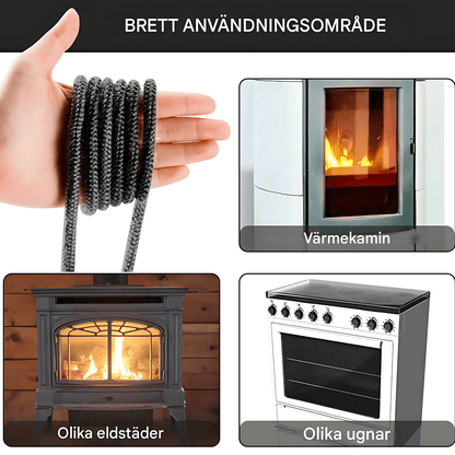 EIRA – Fiberglas Tätningstätning för Vedspis, Högtemperatur 2M Rep