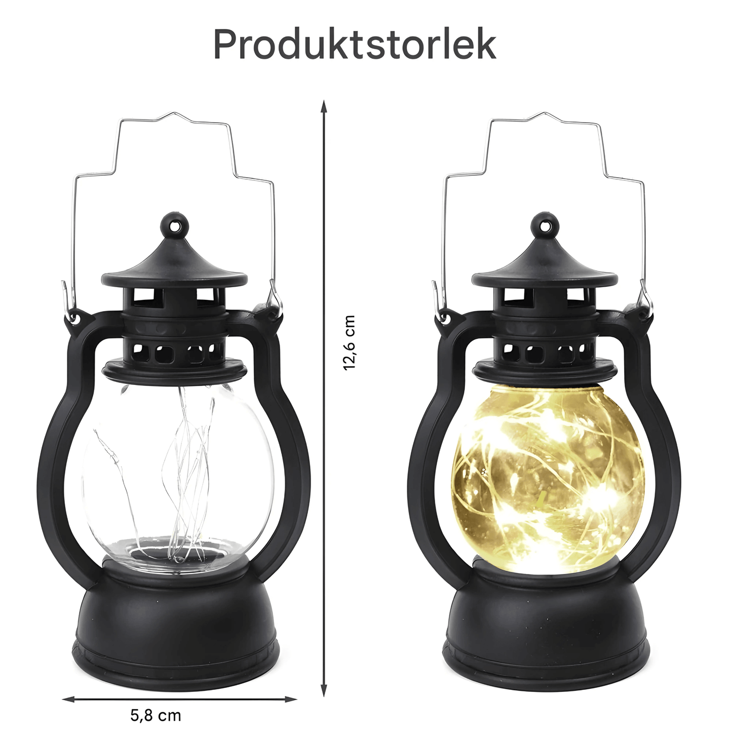 KRISTIN – Retro Bärbar Nattlampa för Camping, Trädgård & Festlig Dekoration