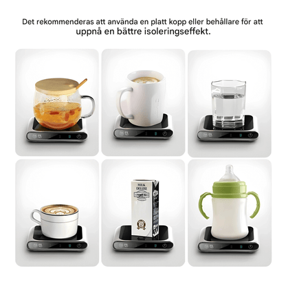 ALVA – Portabel Elektrisk Muggvärmare med  Justerbara Temperaturnivåer & USB-Ström