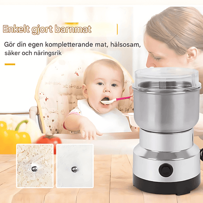 LIVIA – Elektrisk Mini-Kvarn för Kaffe, Kryddor & Babymat, Ultrafin Malning