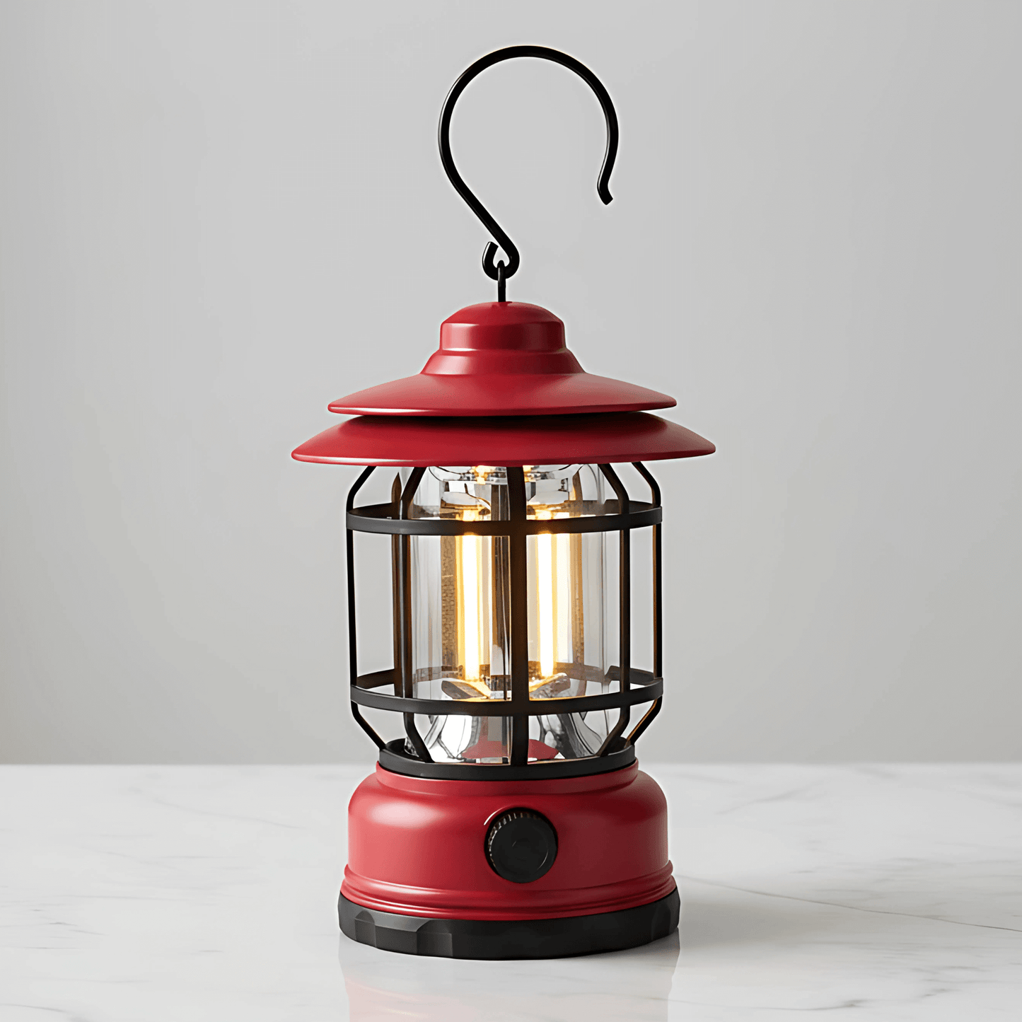 ALEX – Retro Portabel Campinglykta med LED, Typ-C Laddning & Justerbar Ljusstyrka