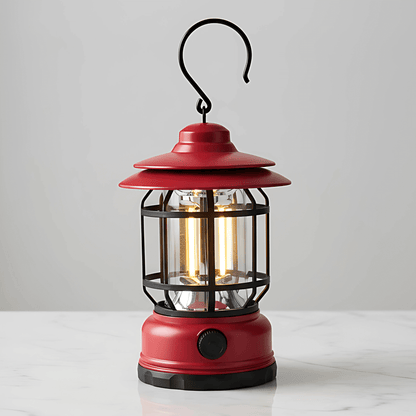 ALEX – Retro Portabel Campinglykta med LED, Typ-C Laddning & Justerbar Ljusstyrka