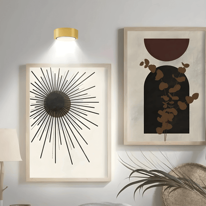 LINA – 2-pack LED Vägglampor i Svart & Guld med 13 Färglägen, Magnetfäste & Fjärrkontroll