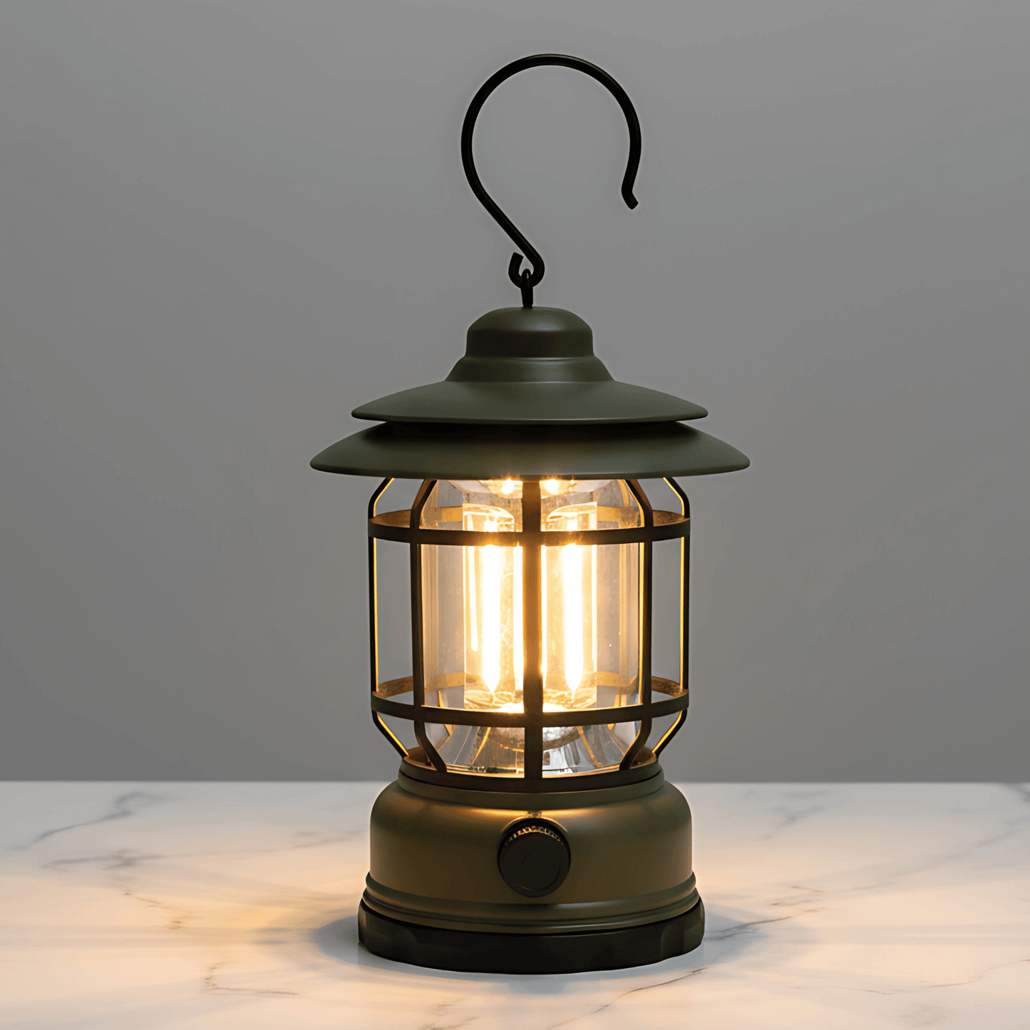 ALEX – Retro Portabel Campinglykta med LED, Typ-C Laddning & Justerbar Ljusstyrka