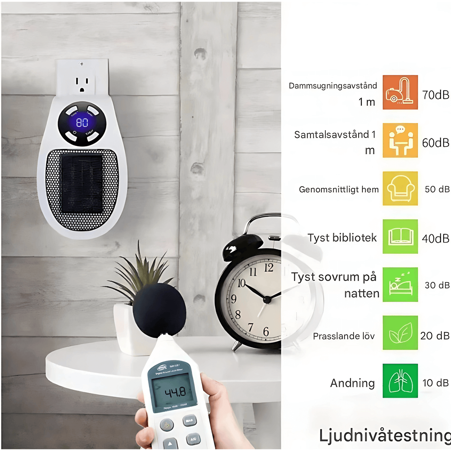 SAGA – Portabel Elektrisk Värmare med LED-display, Timer & Justerbar Temperatur