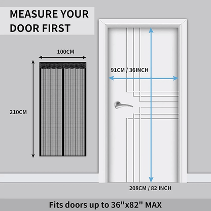 STELLAN - Dörrgardin med Magnetiskt nät för Insektsskydd