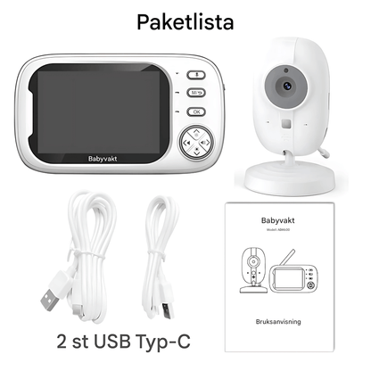 NurturaView – Trådlös Babyvakt med 3.5” Skärm, Nattkamera & Tvåvägsljud