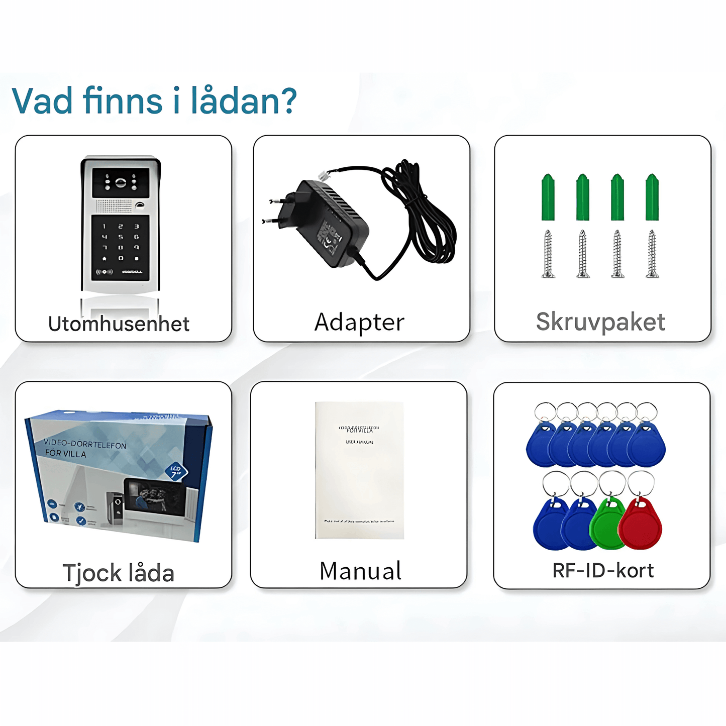 EntryGuard – Smart Trådlös Dörrklocka med Kamera, Kodlås & APP-anslutning för Hem och Villa