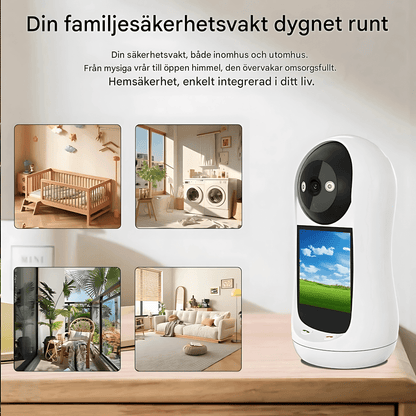 GuardEase – Trådlös Babyvakt & Säkerhetskamera med 3MP, 360° Vy & Gråtidentifiering