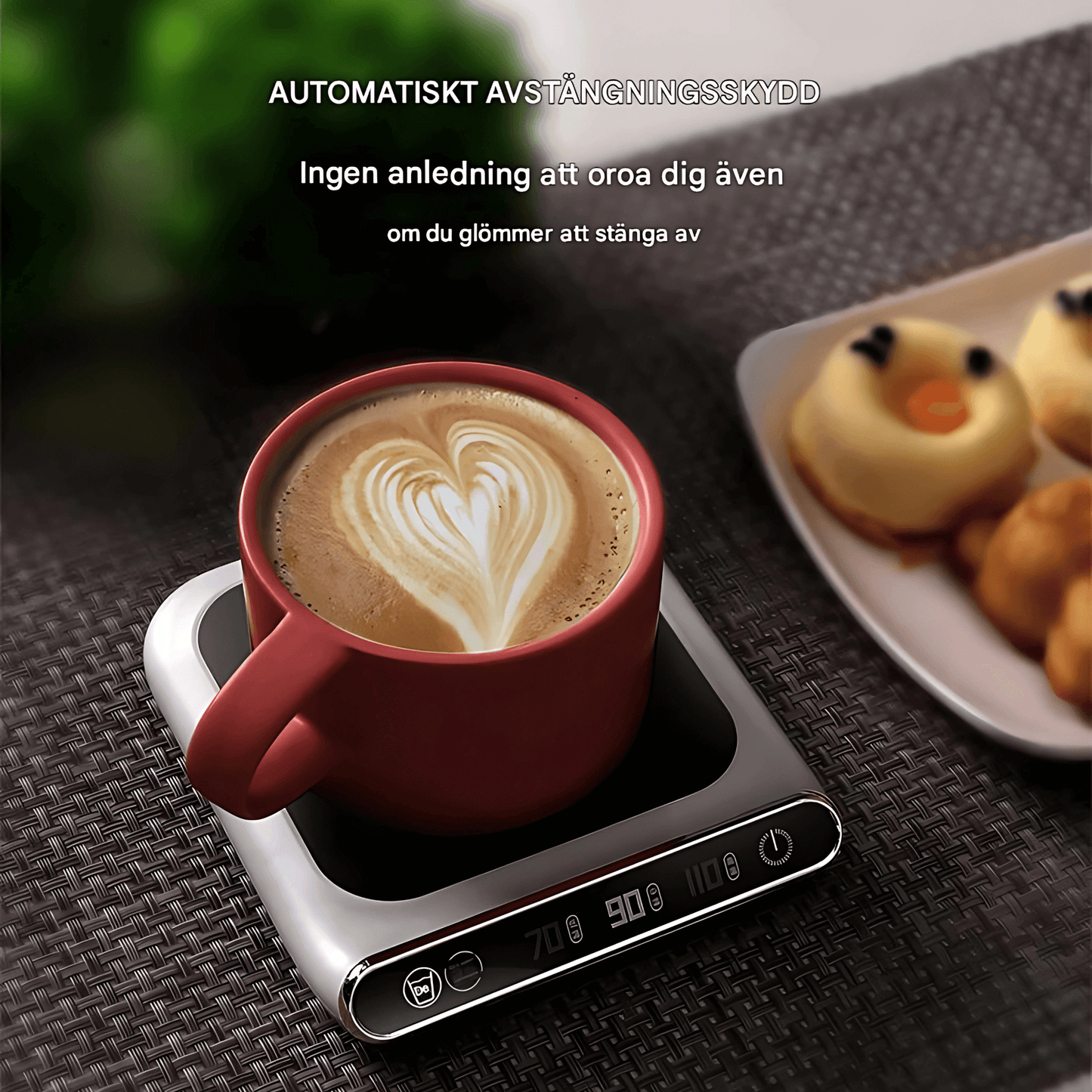 ALVA – Portabel Elektrisk Muggvärmare med  Justerbara Temperaturnivåer & USB-Ström