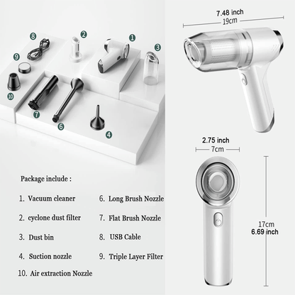 ÅSA - Handhållen Sladdlös Dammsugare för Daglig Rengöring 12000PA