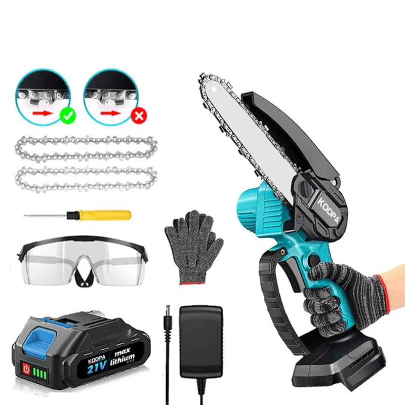 ALBIN - Sladdlös Minikedjesåg med 2000 mAh Batteri för Effektiv Träkapning