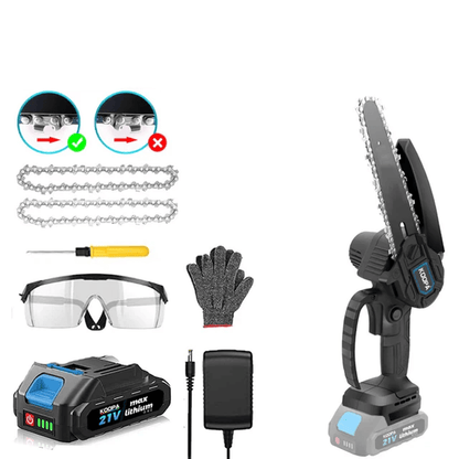 ALBIN - Sladdlös Minikedjesåg med 2000 mAh Batteri för Effektiv Träkapning