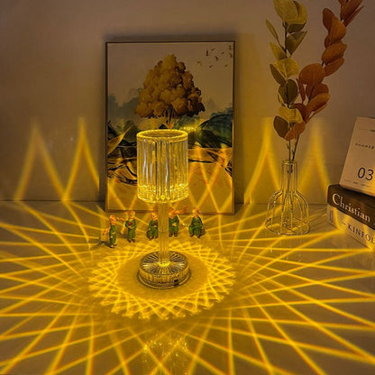 JONATHAN - Trådlöst Uppladdningsbart Nattljus i Kristall för Sovrummets Atmosfär