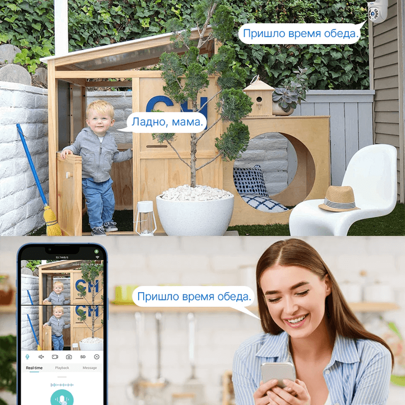 ISAK - 8MP WiFi Övervakningskamera med dubbla linser