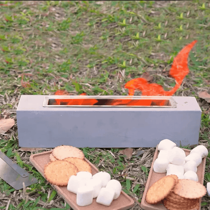 MAJA - Portabel Bordsbaserad Dekorativ Eldstad med Låga för Hemmet