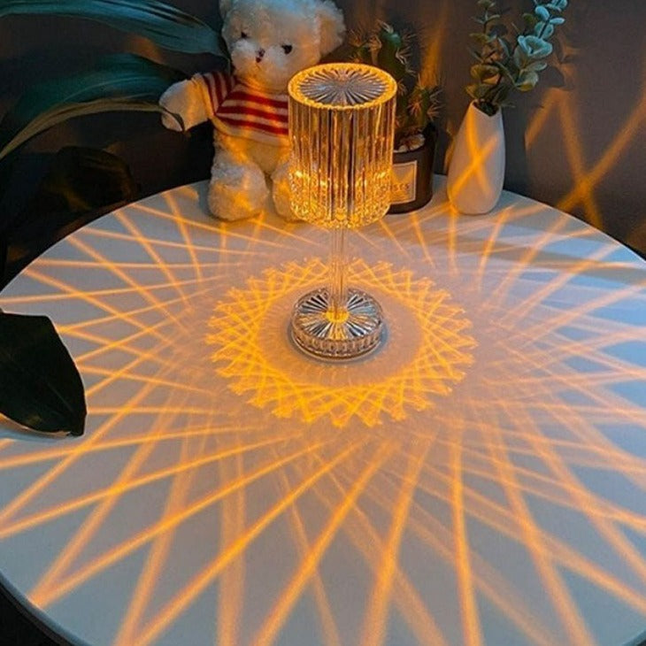 JONATHAN - Trådlöst Uppladdningsbart Nattljus i Kristall för Sovrummets Atmosfär