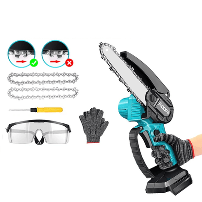 ALBIN - Sladdlös Minikedjesåg med 2000 mAh Batteri för Effektiv Träkapning