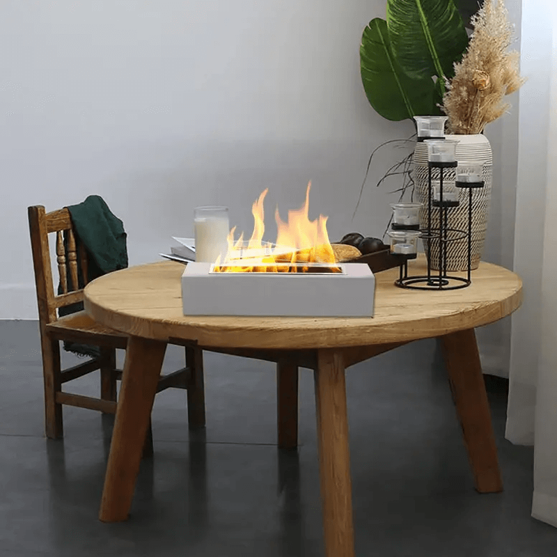MAJA - Portabel Bordsbaserad Dekorativ Eldstad med Låga för Hemmet
