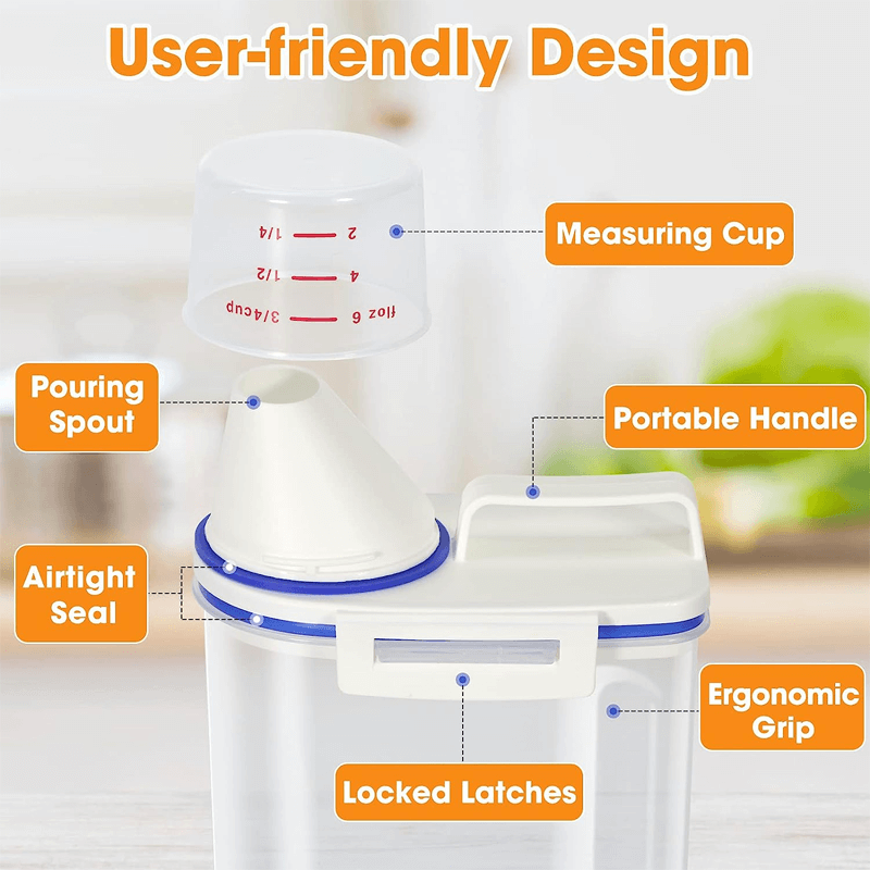 MAGNUS - Multifunktionell Plastbehållare med Mätkopp