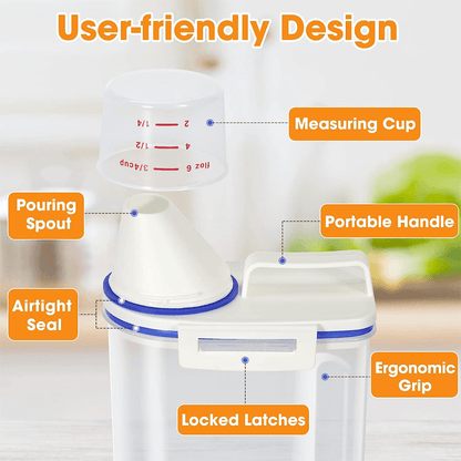MAGNUS - Multifunktionell Plastbehållare med Mätkopp