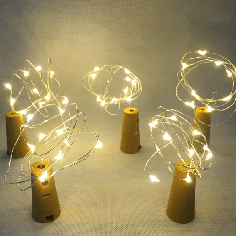 ALEXANDER - Dekorativ Solcellsljussträng för Glasflaskor