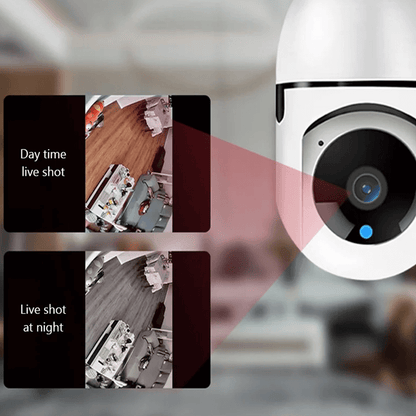 HUGO - 5G WiFi-övervakningskamera med Lampdesign och 360° Täckning