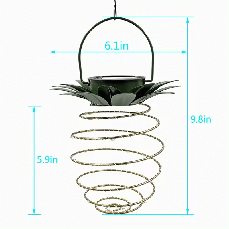 ASTRID - Ananasformade Solcellsdrivna Hängande Lampor med 600 mAh Batteri för Utomhusbruk