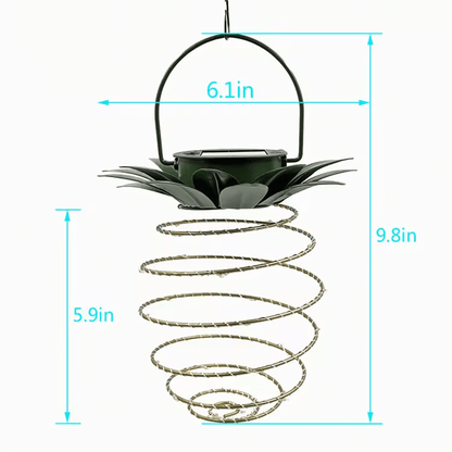 ASTRID - Ananasformade Solcellsdrivna Hängande Lampor med 600 mAh Batteri för Utomhusbruk